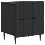 vidaXL Nočný stolík 2 pcs Čierna 43 x 34,5 x 49,5 cm Kompozitné drevo – Obrázok 3
