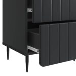 vidaXL Nočný stolík 2 pcs Čierna 43 x 34,5 x 49,5 cm Kompozitné drevo – Obrázok 9