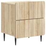 vidaXL Nočný stolík so zásuvkou 2 pcs Dub sonoma 43 x 34,5 x 49,5 cm – Obrázok 3