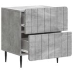 vidaXL Nočný stolík 2 pcs Betónovo sivá 43 x 34,5 x 49,5 cm – Obrázok 4