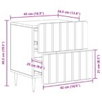 vidaXL Nočný stolík Biela s vysokým leskom 43 x 34,5 x 49,5 cm – Obrázok 10