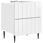 vidaXL Nočný stolík Biela s vysokým leskom 43 x 34,5 x 49,5 cm – Obrázok 2