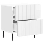 vidaXL Nočný stolík Biela s vysokým leskom 43 x 34,5 x 49,5 cm – Obrázok 3