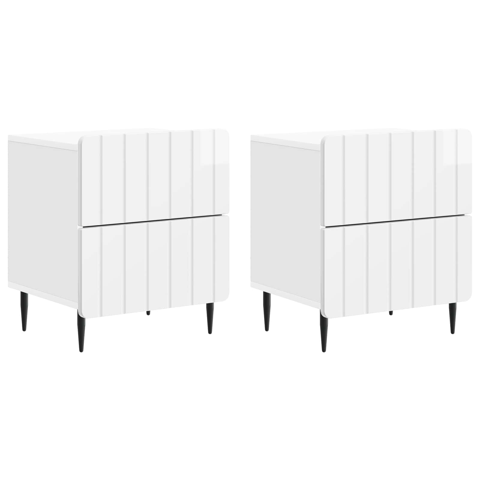 894304_1.jpg vidaXL Nočný stolík 2 pcs Biela s vysokým leskom 43 x 34,5 x 49,5 cm – Obrázok 1