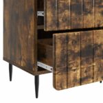 vidaXL Nočný stolík so zásuvkou 2 pcs Dymový dub 43 x 34,5 x 49,5 cm – Obrázok 9