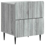 vidaXL Nočný stolík Sivá sonoma 43 x 34,5 x 49,5 cm Kompozitné drevo