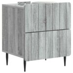 vidaXL Nočný stolík Sivá sonoma 43 x 34,5 x 49,5 cm Kompozitné drevo – Obrázok 2