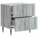 vidaXL Nočný stolík Sivá sonoma 43 x 34,5 x 49,5 cm Kompozitné drevo – Obrázok 3