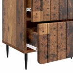 vidaXL Nočný stolík so zásuvkou 2 pcs Staré drevo 43 x 34,5 x 49,5 cm – Obrázok 9