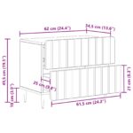 vidaXL Nočný stolík Čierna 62 x 34,5 x 49,5 cm Kompozitné drevo – Obrázok 9