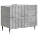 vidaXL Nočný stolík Betónovo sivá 62 x 34,5 x 49,5 cm Kompozitné drevo – Obrázok 2