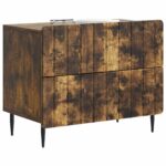 vidaXL Nočný stolík Dymový dub 62 x 34,5 x 49,5 cm Kompozitné drevo – Obrázok 2
