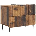 vidaXL Nočný stolík Staré drevo 62 x 34,5 x 49,5 cm Kompozitné drevo – Obrázok 2