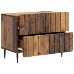 vidaXL Nočný stolík Staré drevo 62 x 34,5 x 49,5 cm Kompozitné drevo – Obrázok 3