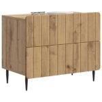 vidaXL Nočný stolík Dub artisan 62 x 34,5 x 49,5 cm Kompozitné drevo – Obrázok 2