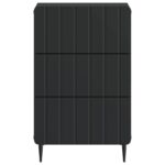 vidaXL Nočný stolík so zásuvkou Čierna 43x 41 x 68 cm Kompozitné drevo – Obrázok 4