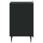 vidaXL Nočný stolík so zásuvkou Čierna 43x 41 x 68 cm Kompozitné drevo – Obrázok 5