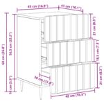 vidaXL Nočný stolík so zásuvkou Čierna 43x 41 x 68 cm Kompozitné drevo – Obrázok 9
