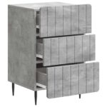 vidaXL Nočný stolík Betónovo sivá 43x 41 x 68 cm Kompozitné drevo – Obrázok 3