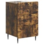 vidaXL Nočný stolík Dymový dub 43x 41 x 68 cm Kompozitné drevo – Obrázok 2