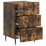 vidaXL Nočný stolík Dymový dub 43x 41 x 68 cm Kompozitné drevo – Obrázok 3