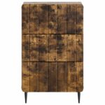 vidaXL Nočný stolík Dymový dub 43x 41 x 68 cm Kompozitné drevo – Obrázok 4