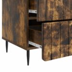 vidaXL Nočný stolík Dymový dub 43x 41 x 68 cm Kompozitné drevo – Obrázok 8