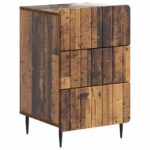 vidaXL Nočný stolík Staré drevo 43x 41 x 68 cm Kompozitné drevo – Obrázok 2