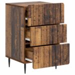 vidaXL Nočný stolík Staré drevo 43x 41 x 68 cm Kompozitné drevo – Obrázok 3