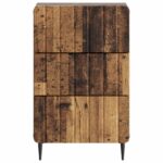 vidaXL Nočný stolík Staré drevo 43x 41 x 68 cm Kompozitné drevo – Obrázok 4