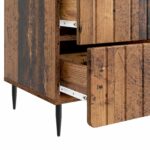 vidaXL Nočný stolík Staré drevo 43x 41 x 68 cm Kompozitné drevo – Obrázok 8