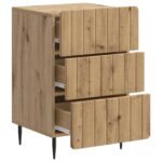 vidaXL Nočný stolík Dub artisan 43x 41 x 68 cm Kompozitné drevo – Obrázok 3