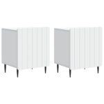 vidaXL Nočný stolík 2 pcs Biela 43 x 34,5 x 52 cm Kompozitné drevo