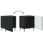vidaXL Nočný stolík 2 pcs Čierna 43 x 34,5 x 52 cm Kompozitné drevo – Obrázok 10