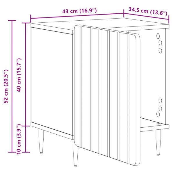 vidaXL Nočný stolík 2 pcs Dub sonoma 43 x 34,5 x 52 cm – Obrázok 12