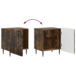 vidaXL Nočný stolík Dymový dub 43 x 34,5 x 52 cm Kompozitné drevo – Obrázok 9