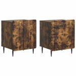 vidaXL Nočný stolík 2 pcs Dymový dub 43 x 34,5 x 52 cm