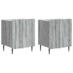 vidaXL Nočný stolík 2 pcs Sivá sonoma 43 x 34,5 x 52 cm