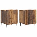 vidaXL Nočný stolík 2 pcs Staré drevo 43 x 34,5 x 52 cm