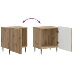 vidaXL Nočný stolík Dub artisan 43 x 34,5 x 52 cm Kompozitné drevo – Obrázok 8