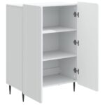 vidaXL Servírovacia skriňa Biela 66 x 34,5 x 92 cm Kompozitné drevo – Obrázok 5