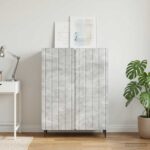 vidaXL Servírovacia skriňa Betónovo sivá 66 x 34,5 x 92 cm