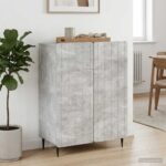 vidaXL Servírovacia skriňa Betónovo sivá 66 x 34,5 x 92 cm – Obrázok 4