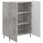 vidaXL Servírovacia skriňa Betónovo sivá 66 x 34,5 x 92 cm – Obrázok 5