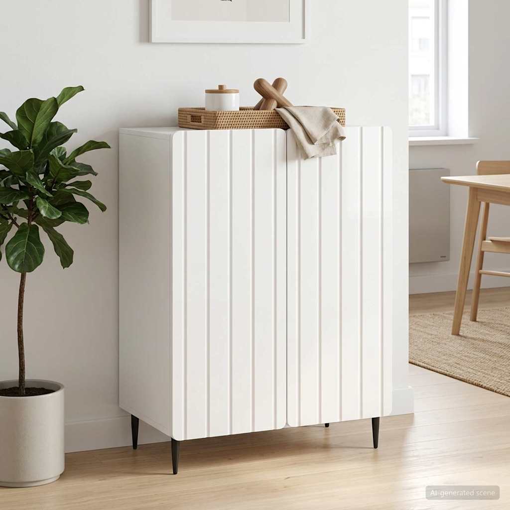 894359_1.jpg vidaXL Servírovacia skriňa Biela s vysokým leskom 66 x 34,5 x 92 cm – Obrázok 1