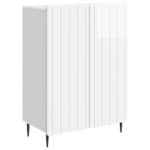 vidaXL Servírovacia skriňa Biela s vysokým leskom 66 x 34,5 x 92 cm – Obrázok 2