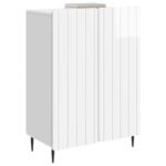 vidaXL Servírovacia skriňa Biela s vysokým leskom 66 x 34,5 x 92 cm – Obrázok 3