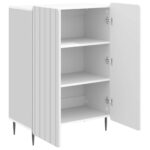 vidaXL Servírovacia skriňa Biela s vysokým leskom 66 x 34,5 x 92 cm – Obrázok 5