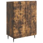vidaXL Servírovacia skriňa Dymový dub 66 x 34,5 x 92 cm – Obrázok 2