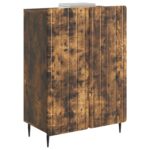 vidaXL Servírovacia skriňa Dymový dub 66 x 34,5 x 92 cm – Obrázok 3